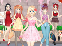 Play Anime Girls Dress Up Game now!