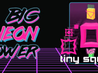 Play Big NEON Tower VS Tiny Square now!